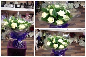 Flower delivery to homes work places and business in Darlington and the surrounding areas by Heavenly Scent Florists 33 Bondgate Darlington town center a dozen white roses delivered in darlington in w