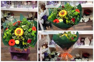 a bright and cheery aqua pack aqua box in water Flower delivery to homes work places and business in Darlington and the surrounding areas by Heavenly Scent Florists 33 Bondgate Darlington town center 