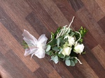 cream and green  sheaf local and free delivery funeral flower tribute  cheap colourful traditional darlington and surrounding areas  hand made artificial funeral  florist darlington