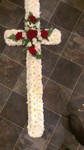 traditional cross red roses rose white cross floral funeral sympathy tribute heavenly scent florist darlington funeral tribute made lovingly by hand in our little shop with fresh flowers in 33 bondgate darlington local delivery