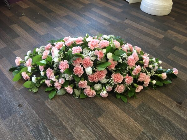 Pink Carnation casket tribute