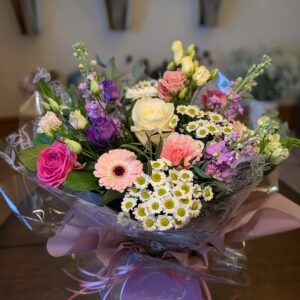Pink, purple and white bouquet
